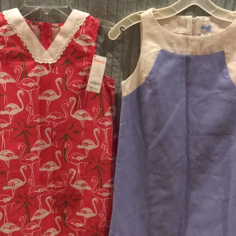 NEW Gymboree Luli & Me shift flamingo linen 12‎